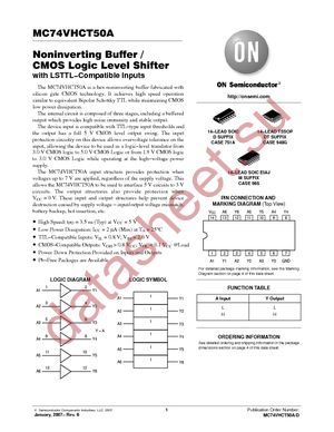 MC74VHCT50ADR2G datasheet  